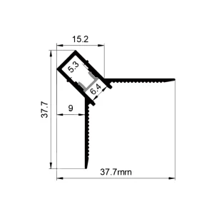 Luz de perfil de teto encastrada ES-3737B