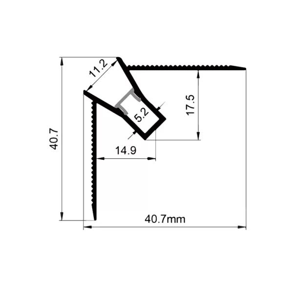 Infälld LED aluminiumprofil ES-3737C