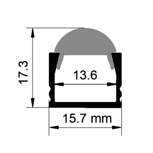 Canal LED superfino de aluminio con difusor opalino de PC ES-1612F