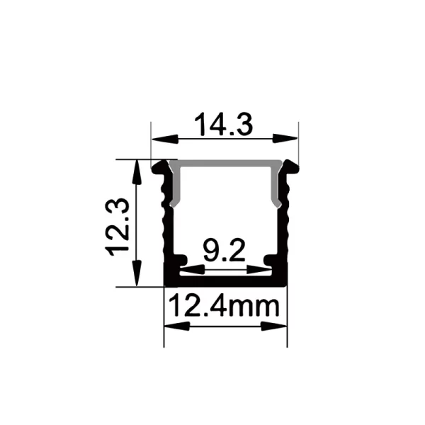 LED-Profile für Oberflächenmontage ES-1512