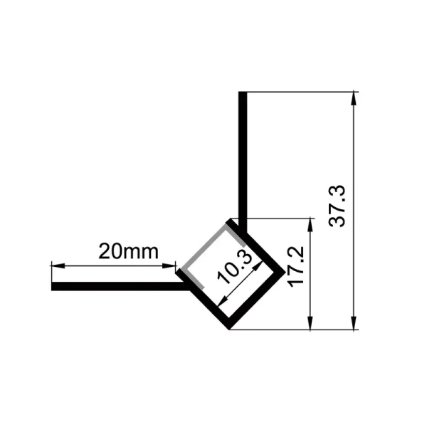 LED-Profile für Oberflächenmontage ES-3838B