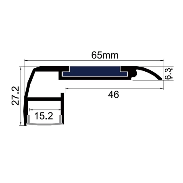 zwart led profiel ES-6528