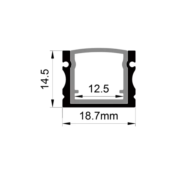 ledad aluminiumkanal ES-1715W