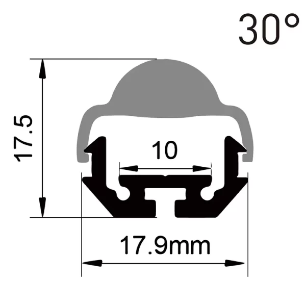 canal de aluminio led ES-1815E