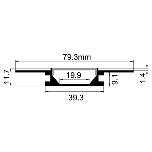 tillverkare av ledlister aluminiumprofil ES-8012