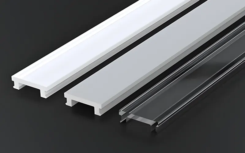 Klare LED-Aluminiumprofilabdeckungen Lichtdurchlässigkeit