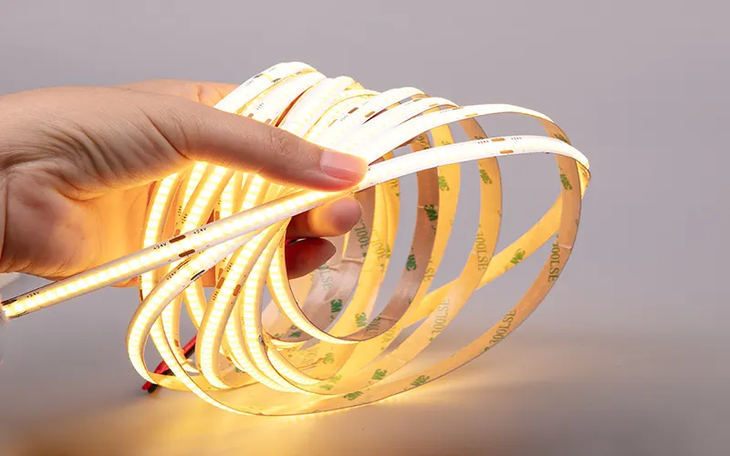 COB LED-strips giver jævn og ensartet belysning med høj lysstyrke