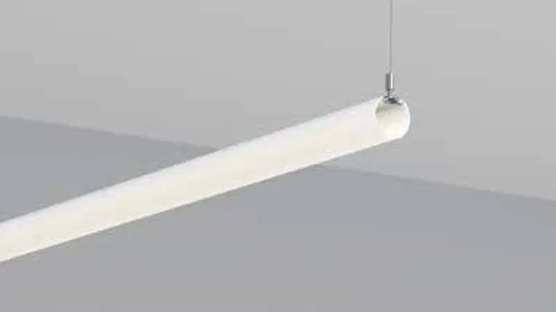 Expositor de produtos com perfil de alumínio LED de 360 graus com difusão de luz em ângulo completo