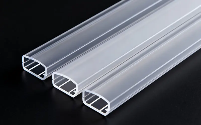 Cobertura LED transparente para iluminação de perfil de alumínio com fita LED