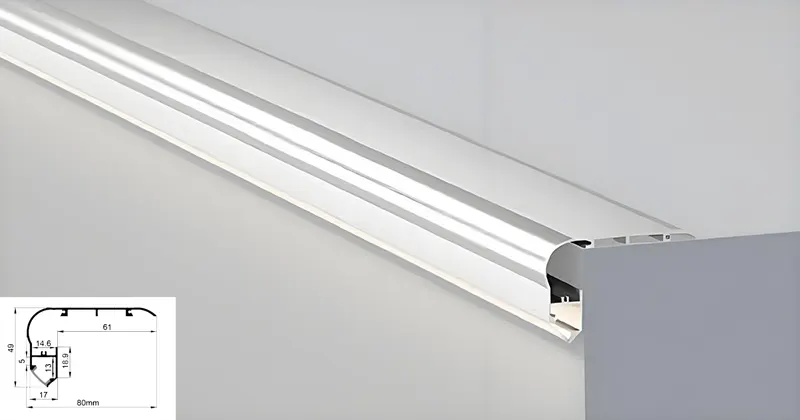 Eclairage descendant d'escalier LED Profilé aluminium 8050