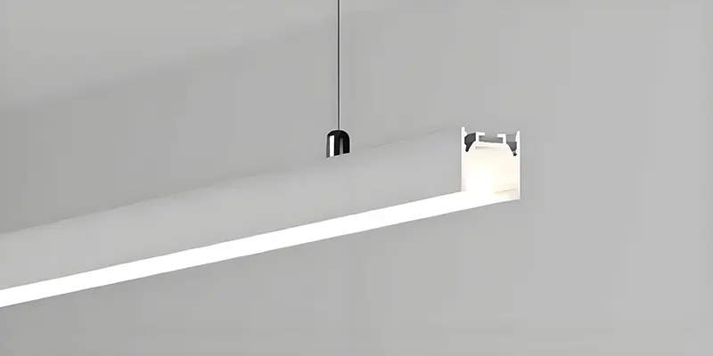 Ceiling-Mounted LED Ceiling Aluminum Profiles with Diffuser for Architectural Lighting