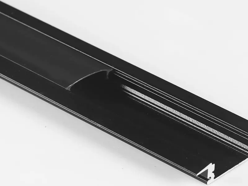 Black Recessed LED Aluminum Profile with Diffuser